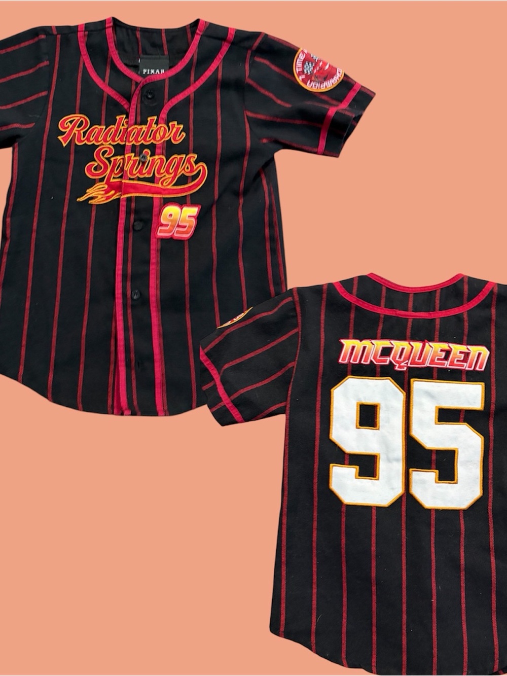 Disney Pixar Cars Radiator Springs 95 Baseball kids Jersey